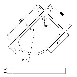 Душевой поддон Gemy ST18 L/R 120x80 белый купить в интернет-магазине Sanbest