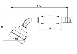 Душевая лейка Rav-Slezak KS0017B белая купить в интернет-магазине сантехники Sanbest