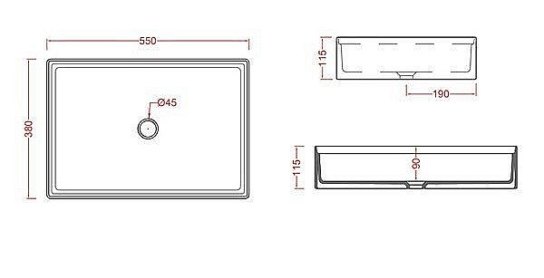 Раковина накладная Artceram SCALINO 55 SCL002 01 00 белая купить в интернет-магазине Sanbest