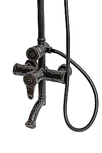 Душевая система Milacio Villena MC.103.1BBR черная бронза купить в интернет-магазине сантехники Sanbest