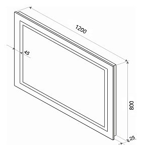 Зеркало Континент Rimini ЗЛП141 120x80 в ванную от интернет-магазине сантехники Sanbest