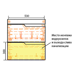 Тумба с раковиной Azario KANTRI 60/2 CS00097248 белая для ванной в интернет-магазине Sanbest