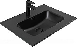 Тумба с раковиной Aquanet Алвита new 60 344132+329253 белая матовая для ванной в интернет-магазине Sanbest