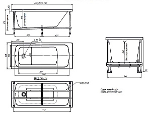 Ванна акриловая TIMO RITTA1460 140х60 белая купить в интернет-магазине Sanbest