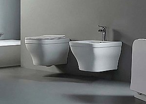 Унитаз с инсталляцией Aquatek Амадео SET AQUATEK АМАДЕО cm белый, с крышкой микролифт, безободковый купить в интернет-магазине Sanbest