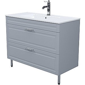 Тумба с раковиной Iddis Oxford 100 OXF10L1i95K светло-серая для ванной в интернет-магазине Sanbest