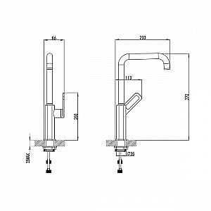 Смеситель для кухни IDDIS Slide SLIBL00i05 купить в интернет-магазине сантехники Sanbest