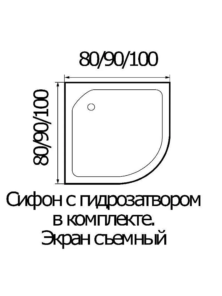 Душевой поддон WEMOR  90/24 C BL черный купить в интернет-магазине Sanbest