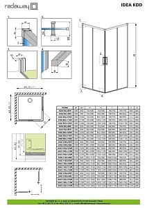 Душевой уголок Radaway Idea KDD 80x80 купить в интернет-магазине Sanbest