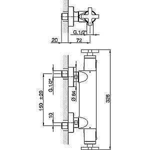 Смеситель для душа Cisal BARCELONA QUAD BQT0101021 хром купить в интернет-магазине сантехники Sanbest