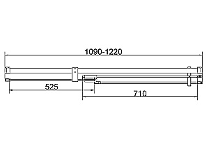 Душевая дверь Vincea Extenza 110 VDP-4EX1112CLG стекло прозрачное/профиль брашированное золото купить в интернет-магазине Sanbest