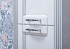 Шкаф-пенал Aquanet Селена 40 белый/серебро для ванной в интернет-магазине сантехники Sanbest