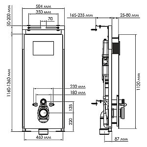 Инсталляция для унитаза WasserKraft Salm 27TLT.010.ME.WH.BN03 белая панель/кнопка никель купить в интернет-магазине сантехники Sanbest