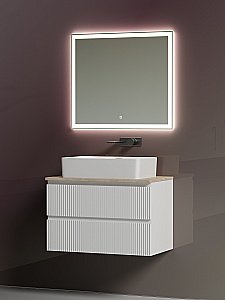 Тумба с раковиной Sancos SNOB T 80 со столешницей, белая матовый для ванной в интернет-магазине Sanbest