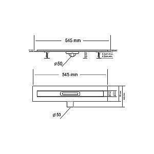Душевой лоток Vincea Carmine 50 SAY.510.50.P.PITI хром купить в интернет-магазине Sanbest