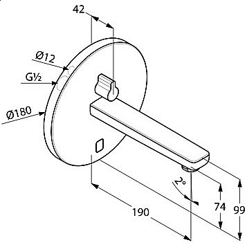Смеситель для раковины Kludi Zenta 3850105 хром купить в интернет-магазине сантехники Sanbest