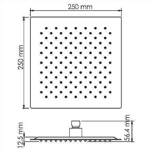 Верхний душ WasserKRAFT A198 купить в интернет-магазине сантехники Sanbest