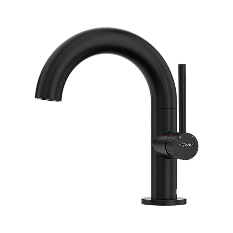 Смеситель для раковины Elghansa RADIANT XQ 1637181-Black черный матовый купить в интернет-магазине сантехники Sanbest