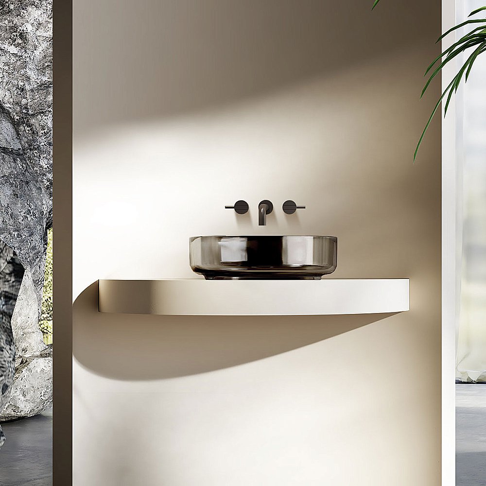 Раковина накладная Vincea 45 VBS-6T16B черная купить в интернет-магазине Sanbest