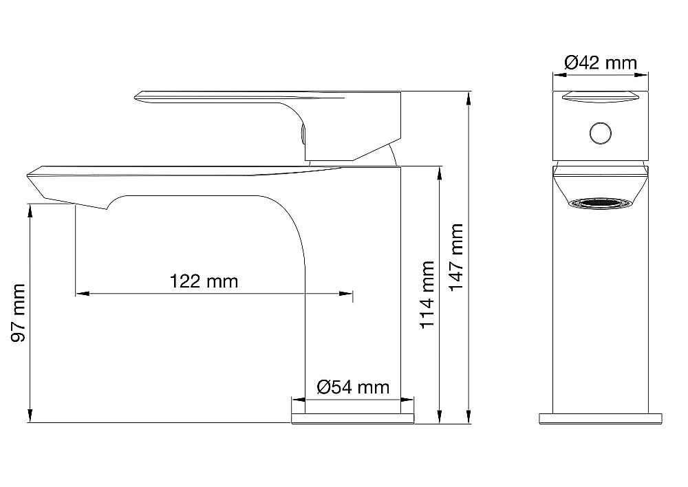 Смеситель для раковины WONZON & WOGHAND BRILLIANT, Хром (WW-88018079-CR) купить в интернет-магазине сантехники Sanbest