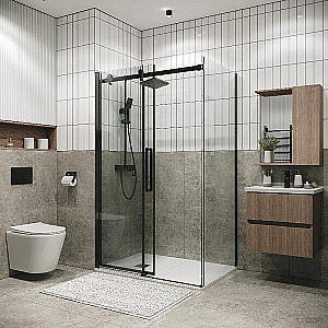 Душевой уголок Grossman Classic 160х80 120.K33.04.1680.42.00 стекло прозрачное/профиль графит сатин купить в интернет-магазине Sanbest