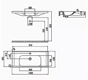 Раковина Creavit Eksen 100 EK100-0000 белая купить в интернет-магазине Sanbest