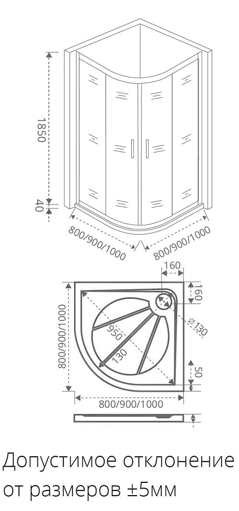 Душевой уголок Good door JAZZ R 90x90 тонированный бронза купить в интернет-магазине Sanbest