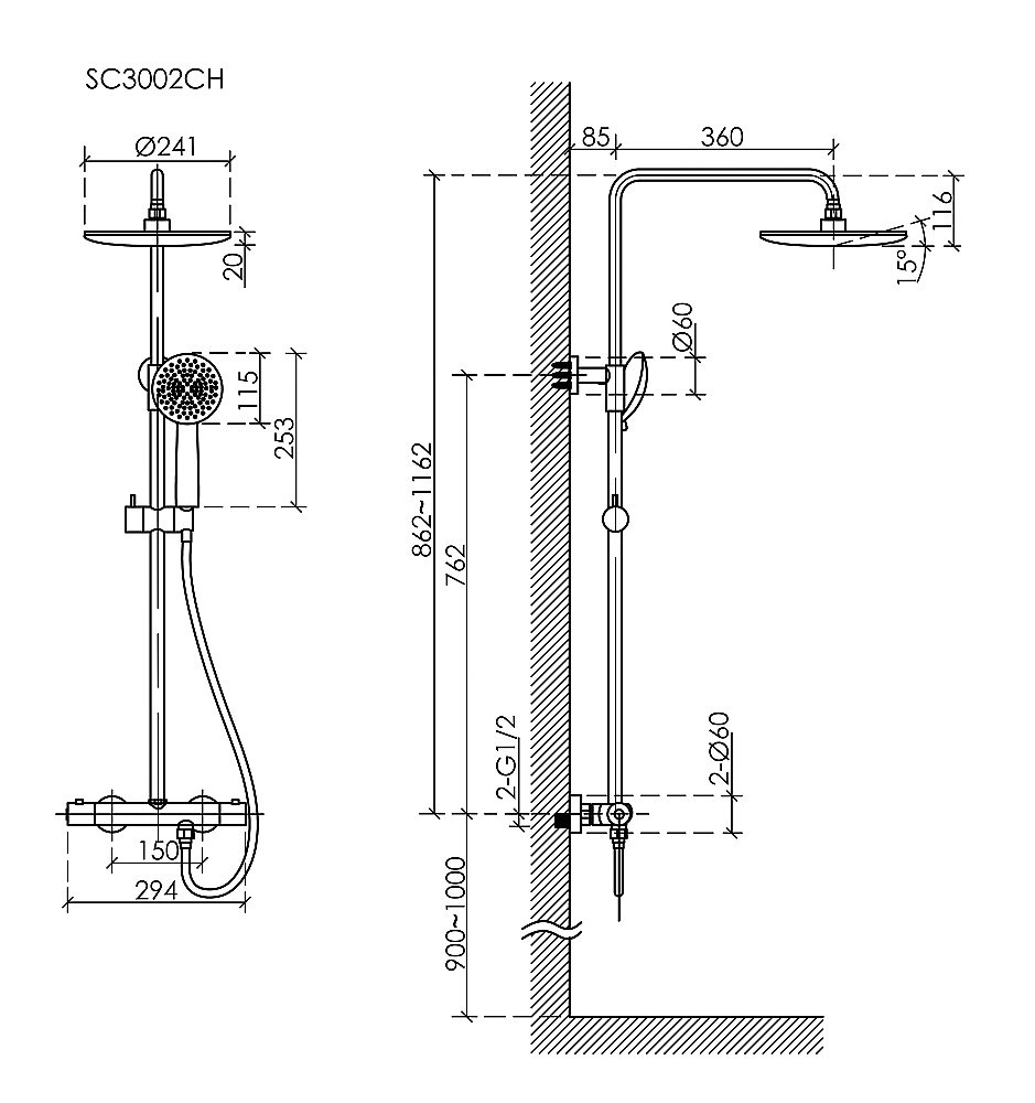 Душевая система Sancos Game SC3002MB черная матовая купить в интернет-магазине сантехники Sanbest