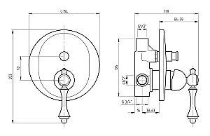 Смеситель для душа Migliore BOMOND 26883 хром купить в интернет-магазине сантехники Sanbest