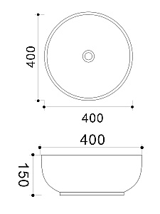 Раковина накладная Wonzon & Woghand Erie WW-RN4076-GW белая глянцевая купить в интернет-магазине Sanbest
