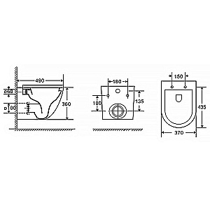 Унитаз подвесной Azario Grado AZ-0046N белый, безободковый, с крышкой микролифт купить в интернет-магазине Sanbest