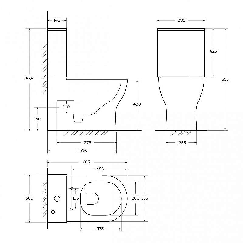 Унитаз BelBagno SFERA-R смыв торнадо, безободковый, с бачком купить в интернет-магазине Sanbest