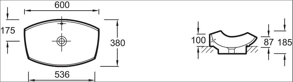 Раковина Jacob Delafon LEAF 60 E1186-00 белая купить в интернет-магазине Sanbest