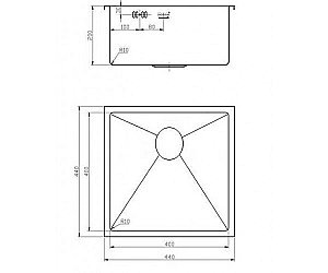 Мойка для кухни ZORG Inox RX RX-4444 купить в интернет-магазине сантехники Sanbest