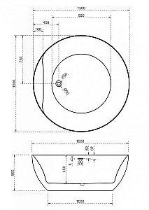 Акриловая ванна ABBER AB9280 150х150 купить в интернет-магазине Sanbest