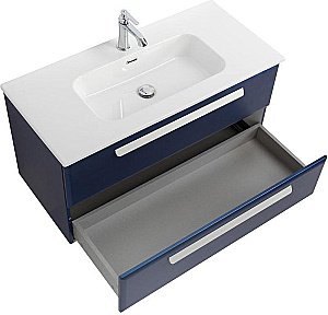 Тумба с раковиной Cezares ECO-CER-N 100 ECO-CER-N-1000-2C-SO-SPF-P сапфир для ванной в интернет-магазине Sanbest