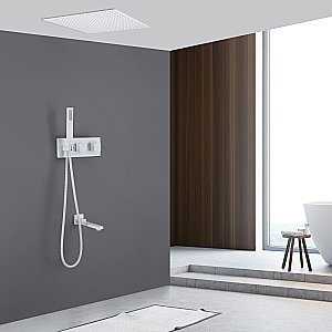 Душевая система ABBER Daheim AF8254W белая матовая купить в интернет-магазине сантехники Sanbest