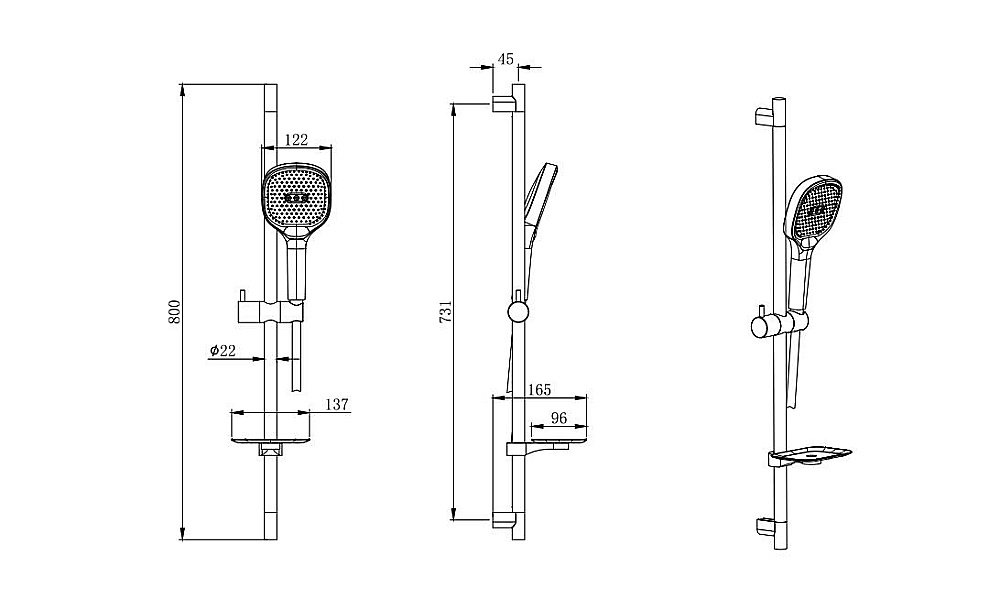 Душевой гарнитур Aquatek AQ2021MB черный матовый купить в интернет-магазине сантехники Sanbest
