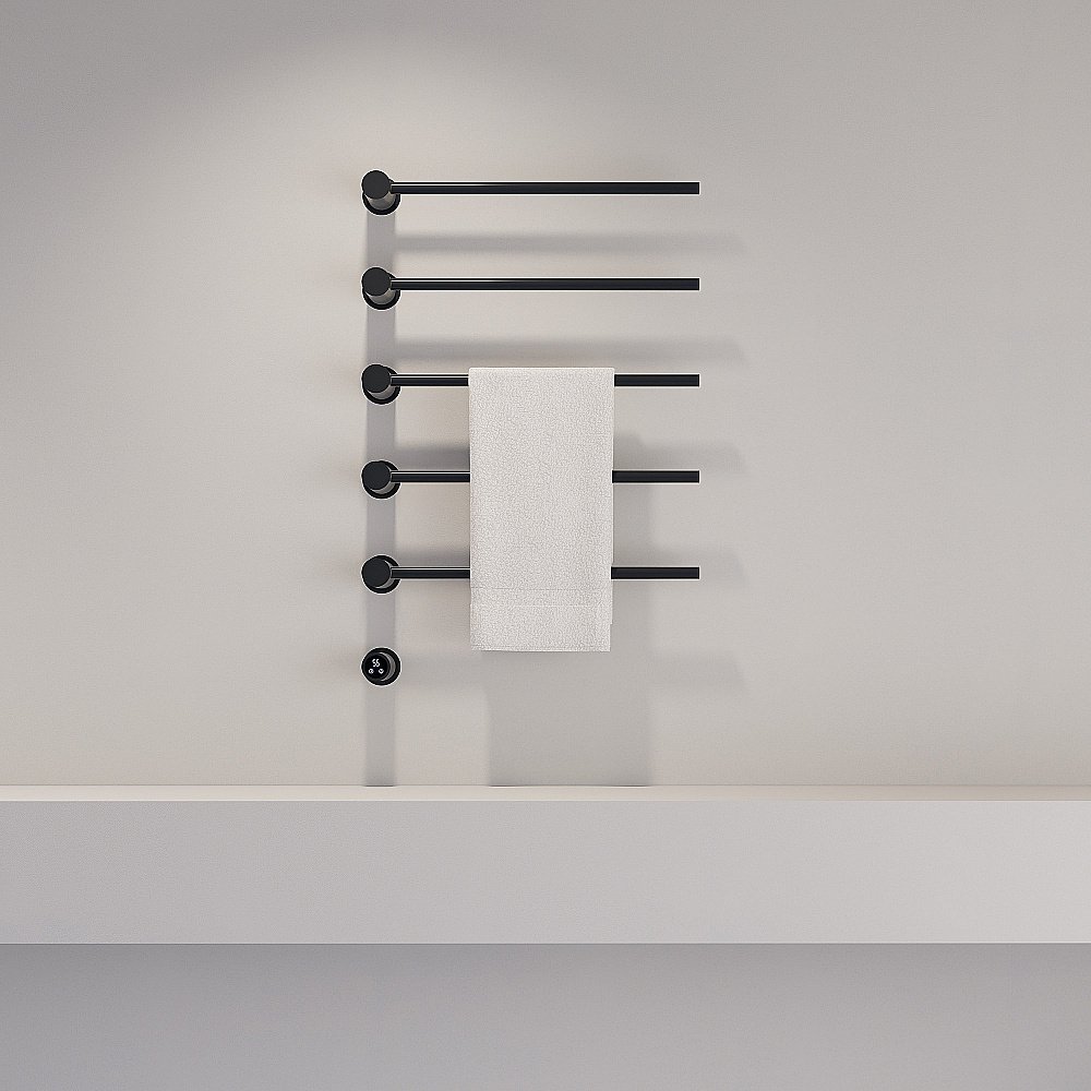 Полотенцесушитель электрический ABBER Charme AH4005MB черный матовый купить в интернет-магазине сантехники Sanbest