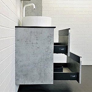 Тумба с раковиной Comforty Эдинбург 00-00005701 60 бетон светлый для ванной в интернет-магазине Sanbest