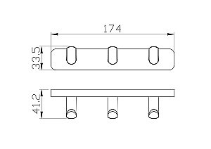 Вешалка с 3 крючками для ванной WONZON & WOGHAND GRAFFITY, Темный графит (WW-9335-BGM) купить в интернет-магазине сантехники Sanbest