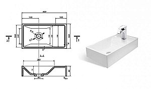 Тумба с раковиной Эстет Mini 40 для ванной в интернет-магазине Sanbest