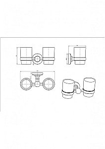 Стакан для зубных щеток CeramaLux Caps 51303 хром купить в интернет-магазине сантехники Sanbest