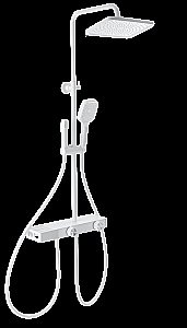 Душевая система с термостатом WONZON & WOGHAND Shelf, Белый матовый (WW-B4161-MW) купить в интернет-магазине сантехники Sanbest