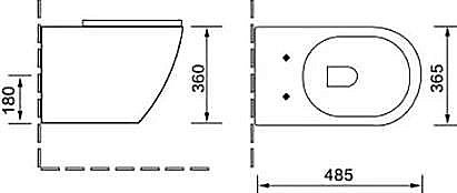 Унитаз подвесной SantiLine SL-5005 безободковый, с крышкой микролифт купить в интернет-магазине Sanbest
