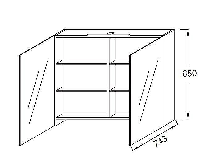 Зеркальный шкаф Jacob Delafon EB798RU-E10 120 квебекский дуб купить в интернет-магазине сантехники Sanbest