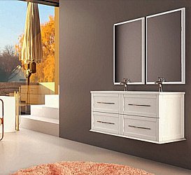 Тумба с раковиной Cezares TIFFANY 120 Bianco opaco для ванной в интернет-магазине Sanbest