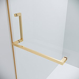 Душевая дверь Grossman Pragma 110 100.K33.03.110.32.00 стекло прозрачное/профиль золото сатин купить в интернет-магазине Sanbest