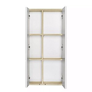 Шкаф подвесной Акватон Мишель 43х23 дуб эндгрейн/белый для ванной в интернет-магазине сантехники Sanbest