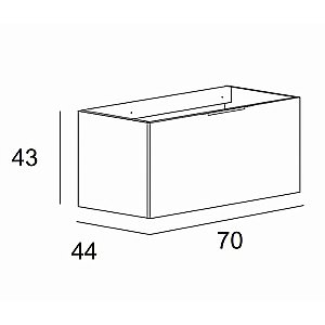 Тумба с раковиной Cezares Premium Plisse 71х45 Bianco opaco для ванной в интернет-магазине Sanbest
